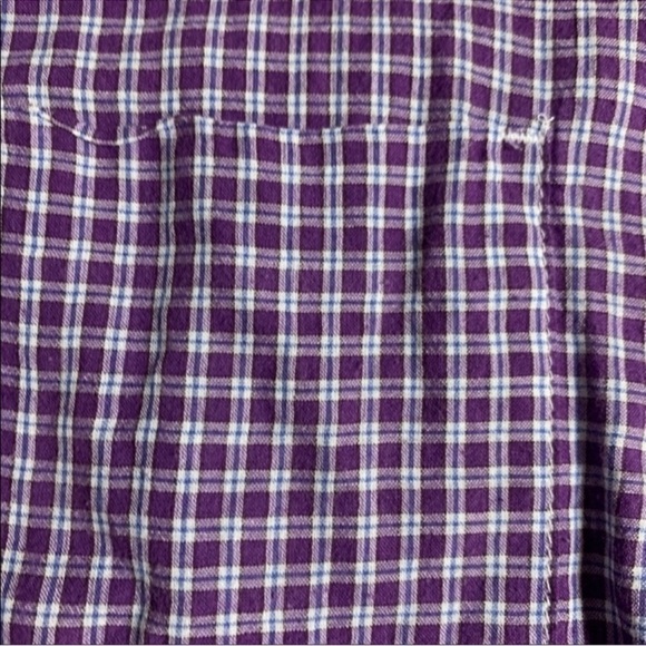 Converse lightweight purple plaid long sleeved button down - Picture 3 of 6